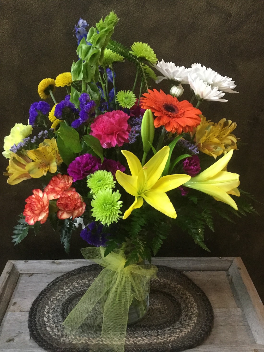 Bright Fresh Spring Flowers in a Vase