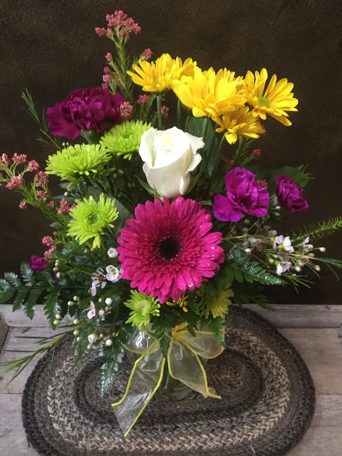 Vase Arrangement for Assorted Spring Flowers