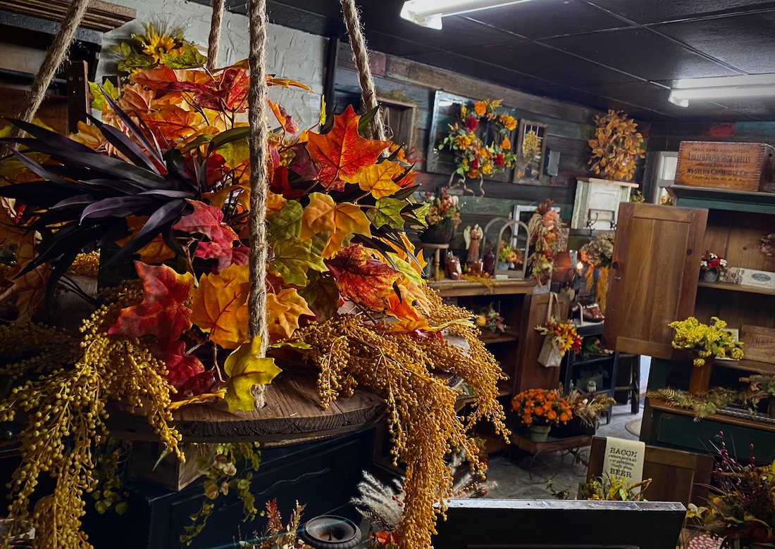 Inside Anamosa Floral During Fall